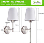 Depuley Battery Operated Wall Sconce: Set of 2 Wireless Wall Lights - Image 7