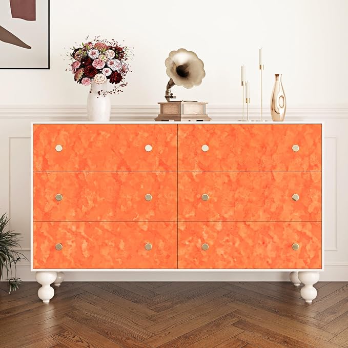 Wallercity Creative Orange Flocking Fabric Contact Paper - Image 3