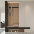 Yutianli PVC Slat Wall Panel Peel and Stick 236"x 15.7" Faux Wood Slat Panel - Image 4