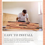 2 Pack Faux Stone Panels Interior 45.6''l x 11.8''h x 0.98''d Faux Siding - Image 5