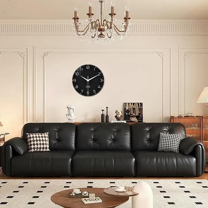 XNM Minimalist Wall Clocks Battery Operated 16 Inches Or Larger Black Wall Clock - Image 2