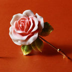 Beautiful Pink Flower Decorative Wall Hook, Fancy Cute Handmade Resin Rose Robe - Image 7