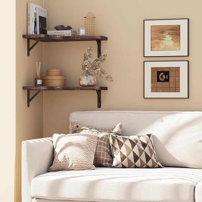 YGEOMER Corner Floating Shelves, Wall Mounted Corner Shelf - Image 6
