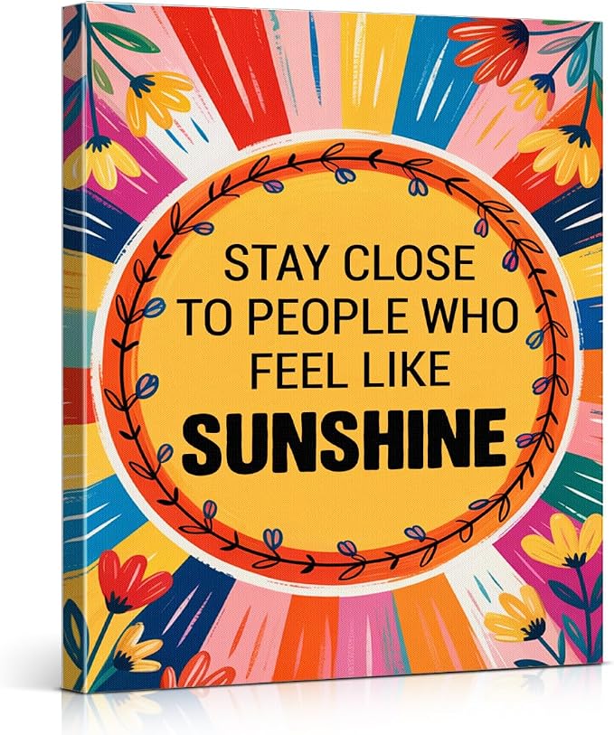 Inspirational Sunshine Wall Art Decor, Motivational Canvas Painting Pictures by VAHATAN