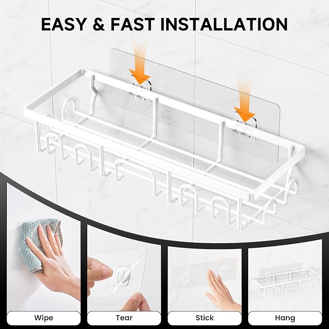 Shower Caddy, 5 Pack Shower Shelves - Image 6