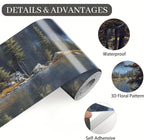 Forest Lake Wallpaper Border 196x4 Inch Peel and Stick Wall Border Self - Image 9