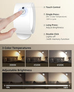 LED Wall Mounted Lights, Rechargeable Wall Sconces Lamp, 3 Color Temps & Remote - Image 4