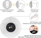 VIKMARI 10 Inch Modern Wall Clock, Aesthetic Black and Gold Decor Accessories - Image 6