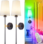 Depuley Battery Operated Wall Sconce: 27" Set of 2 Wireless Wall Lights by Depuley