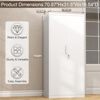 GREATMEET Metal Garage Storage Cabinets, Utility Cabinet - Image 3