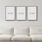 Framed Vintage Botanical Wall Art, 3 Piece Neutral Floral Plants Canvas - Image 3