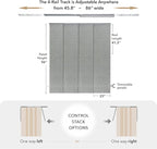 GoDear Design Adjustable Sliding Closet Door Blinds 45.8"- 86" W x 96" H - Image 4