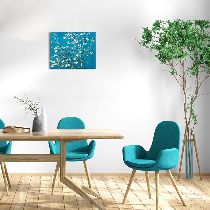 Van Gogh Canvas Wall Art: Almond Blossom Oil Painting Flower Picture - Image 4