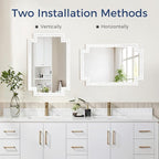 Tanmicoshomy 24 x 36 Inch White Bathroom Mirrors - Image 4
