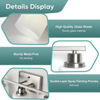 Ascher Bathroom Light Fixtures, 3-Light Vanity Light Over Mirror, Brushed - Image 5