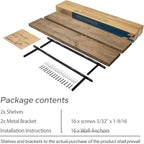 BGMG 30 inch Distressed Walnut Floating Shelves - Image 7