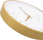 Foxtop Gold Wall Clock 12 Inch Silent Non-Ticking Battery Operated Round Quartz - Image 6