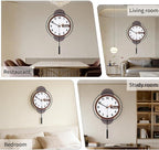 Dankeit Modern Wall Clock with Oak Wood Dial and Silent Movement, 12.6x22.8 - Image 7