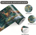 Forest Deer Wallpaper Border 196x4 Inch Peel and Stick Wall Border Self - Image 9