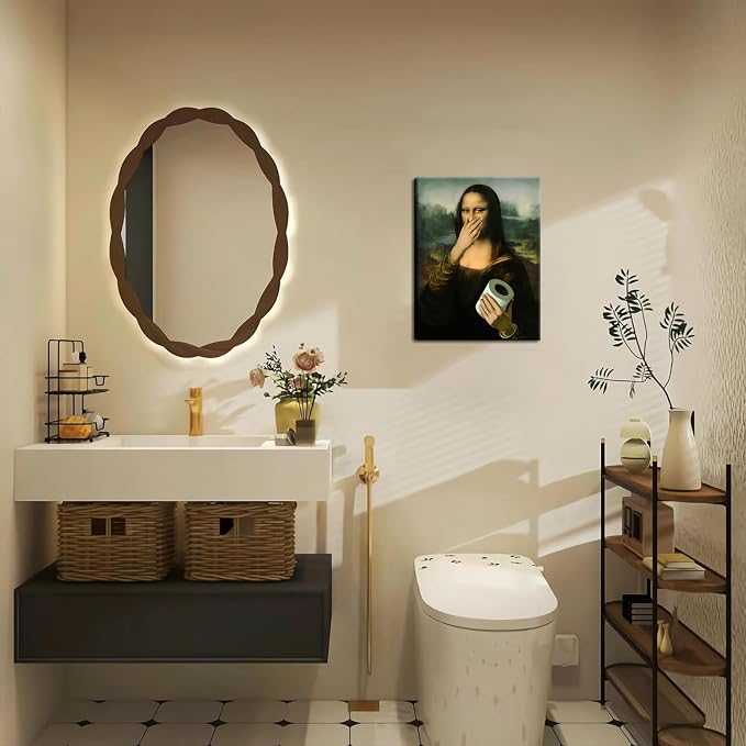 Funny Mona Lisa Canvas Wall Art - Image 6