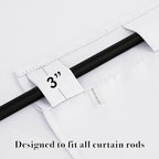 RYB HOME White Curtains for Living Room, Privacy Thermal Insulating Window - Image 5