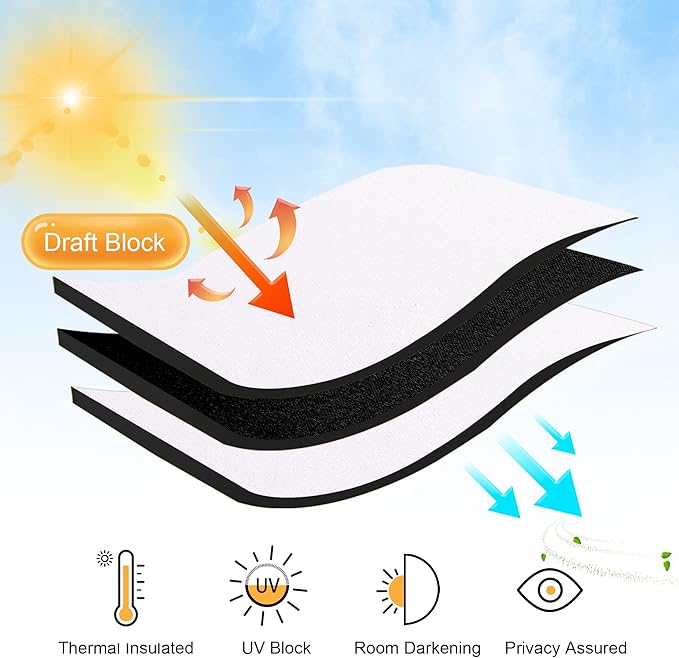 RYB HOME Small Curtains for Bedroom, Window Shades Thermal Insulating Privacy - Image 3
