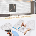 Heikki 30 Pack 3D Wall Panel for Interior Wall Décor, PVC Flower Textured Wall - Image 3