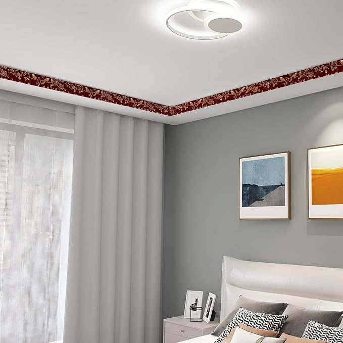 HOMETITUTE Wallpaper Border Peel and Stick Vintage Bird Motif Decorative Wall - Image 4