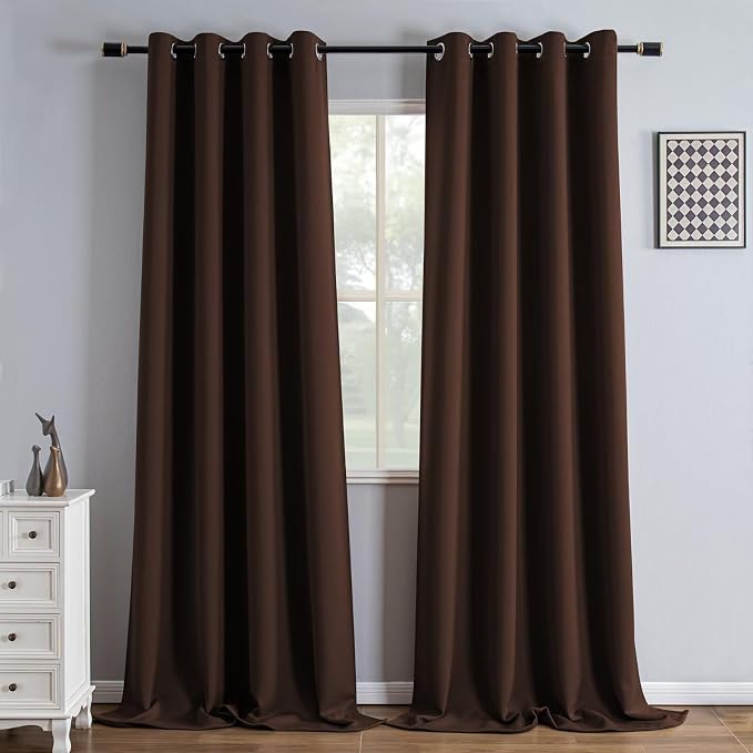 IGEMAEVE Blackout Curtains 108 Inch Length 2 Panels Set, Grommet Energy Saving by IGEMAEVE