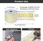 Peel and Stick Wallpaper Borders, Self-Adhesive Waterproof PVC Foam Wall Base - Image 2