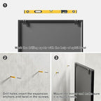 Dewfig Rectangle Wall Mirror, Window Mirror Wall Mounted, Large Black Mirrors - Image 8