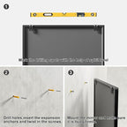 Dewfig Rectangle Wall Mirror, Window Mirror Wall Mounted, Large Black Mirrors - Image 7