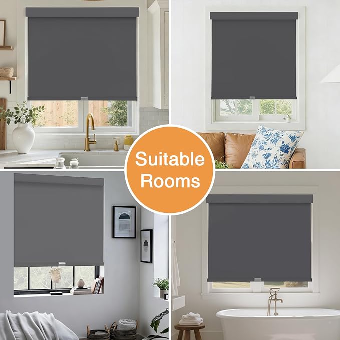 AOSKY No Drill Cordless Blackout Roller Shades - Image 8