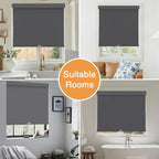 AOSKY No Drill Cordless Blackout Roller Shades - Image 8