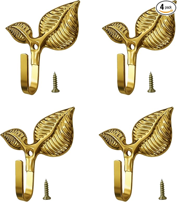 Decorative Wall Hooks 4 Pack, Metal Curtain Holdbacks by Unknown