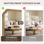 WallBeyond 30" x 36" Rounded Corner Arch Wall Mirror - Image 6