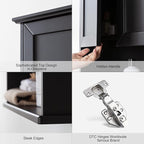 VANIRROR Black Bathroom Wall Cabinet 23x29 inch Wooden Bathroom Medicine Cabinet - Image 4