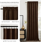 NICETOWN Brown Velvet Room Darkening Curtains, Home Decor Light Blocking - Image 7