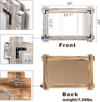 MeMoreCool White Farmhouse Bathroom Mirror, 30x20 Inch White Wood Framed Wall - Image 5