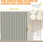 Room Divider Curtain Sets with Flexible Ceiling Track, Privacy Soundproof - Image 2