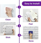 3D Faux Brick Wall Panels Peel and Stick, Small Brick-Look Textured Wall Sticker - Image 9