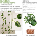 suddus Vine with Fairy Lights Battery Operated, 33ft100 LED Pothos String - Image 4