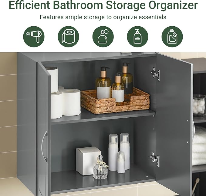 Haotian Wall Cabinet Laundry Room, Wall Storage Cabinet Kitchen Bathroom Garage - Image 4