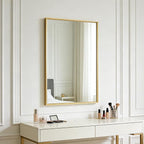 BOMINICA Brushed Gold Bathroom Mirror - Image 3