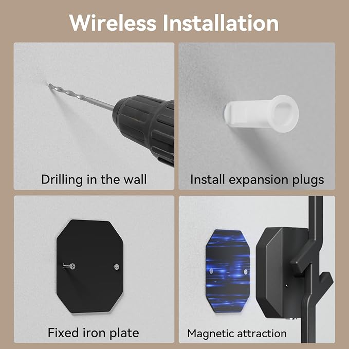 Battery Operated Wall Sconce Set of Two, USB Rechargeable Wall Sconce - Image 9