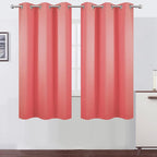 LEMOMO Coral Blackout Curtains 42 x 63 Inch Length/Set of 2 Curtain by Lemomo