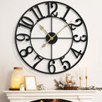 LEIKE Large Wall Clocks for Living Room, Non Ticking, Battery Operated - Image 8