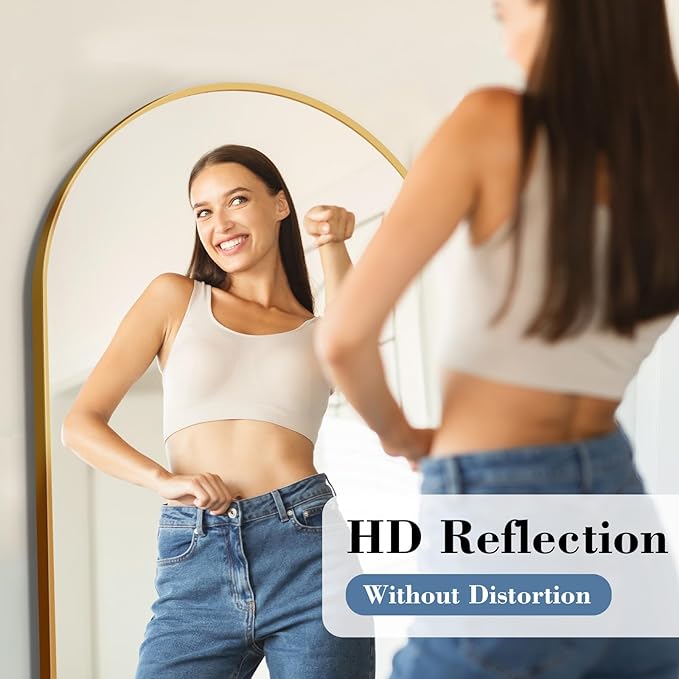 DUMOS 58"x19" Arched Full Length Mirror - Image 3