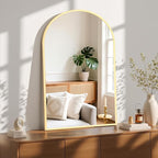 Sweetcrispy 26"x39" Arched Gold Bathroom Mirrors by Sweetcrispy