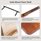 Fixwal Corner Floating Shelves for Wall Mounted Natural Solid Wood 16"x11.4" - Image 3
